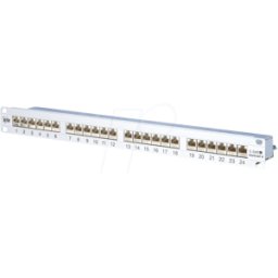 METZ CONNECT BTR 130855-E - Panel de conexiones, 19", 24 puertos, Cat.6, 1U