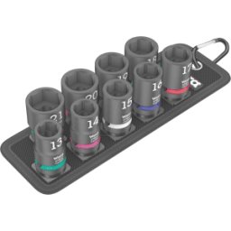 WERA 05004580001 - Juego de insertos de llave de vaso, hexágono exterior, ac