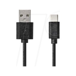 NEDIS N CCGL60601BK10 - Cable USB 2.0, conector a > conector USB-C, 1 m, negro