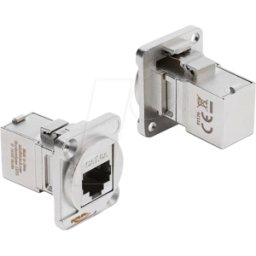 DELOCK 91176 - Módulo tipo D RJ45 zócalo a zócalo 90° angulado CAT.6a, plata