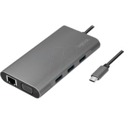 LOGILINK UA0383 - ESTACIÓN DE ACOPLAMIENTO, USB 3,2 USB-C, HDMI, VGA, MICRO