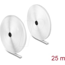 DELOCK 20922 - Juego de cinta de velcro resistente en rollo, L 25 m x An 20 mm