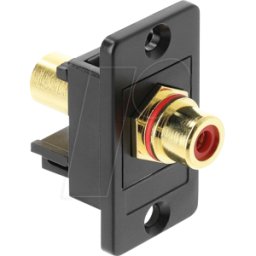 DELOCK 91114 - Panel Mount RCA female RCA gold plated female red / black