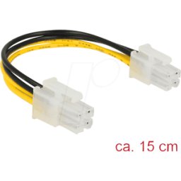DELOCK 85450 - Placa de cables, conector de 4 clavijas P4 > conector de 4 clavi