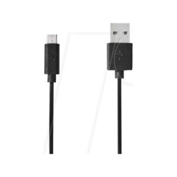 NEDIS N CCGL60500BK10 - Cable USB 2.0, conector a > conector Micro-B, 1 m, negro