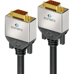 SONERO SON VC000-100 - Cable de monitor VGA con conector VGA de 15 patillas, 1080p, 10
