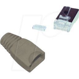 SHIVERPEAKS SHVP 72057GR10 - Cat.5e/6 macho + ayuda de inserción gris, 10 piezas.