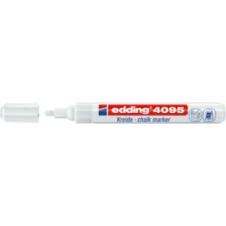EDDING 4095WS - Marcador de tiza, 2-3 mm, blanco