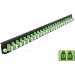 DELOCK 43362 - Panel frontal de caja de empalmes de 19", 24 puertos, LC Duplex,