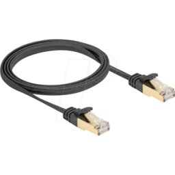 DELOCK 80325 - Cable de red plano RJ45 Cat.6A S/FTP 1 m