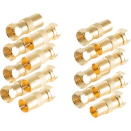 SHIVERPEAKS SHVP BS15-301214 - JUEGO DE adaptadores para IEC + F, chapado en oro macho/hembra