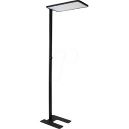 ENOVALITE ELED 700113 - Lámpara de piso de oficina LED arriba y abajo con sensor, negro