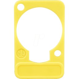 NEUTRIK DSS GE - Placa de rotulación XLR, serie D, amarilla