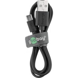 GOOBAY 72227 - Cable de carga y sincronización, USB-A -> Micro USB, 1 m