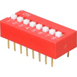 FREI NT 08 - Interruptor DIP, horizontal, 8 pines