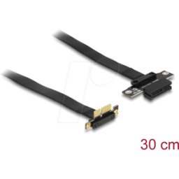 DELOCK 88023 - Tarjeta vertical, PCIe x1 > PCIe x1, cable de 30 cm
