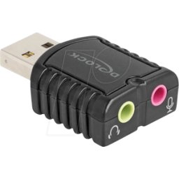 DELOCK 65964 - Tarjeta de sonido USB externa 24 Bit / 96 kHz Plug & Play