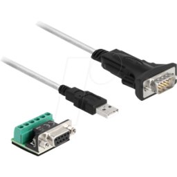 DELOCK 63465 - Cable adaptador USB a serie RS422 / 485 + bloque de terminales,