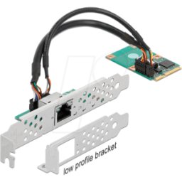 DELOCK 95266 - Tarjeta de red, MiniPCIe I/o, Gigabit Ethernet, 1 RJ45