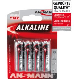 ANSMANN ANS RED 4XAA - Red, pila alcalina, AA (Mignon), paquete de 4