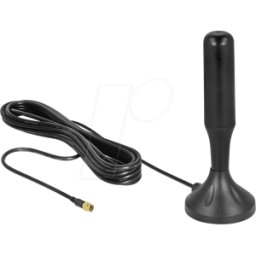 DELOCK 12587 - Conector SMA de antena LTE 3 - 5 dBi de 12,4 cm rígido om