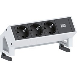 BACHMANN BACH 902.300 - DESK2 3xCEE7/3 , GST18 incl. Cable de entrada 1,5m, blanco