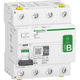 SCHNEIDER ELECTRIC A9Z64440 - Disyuntor diferencial universal, 4P, 40A, FI tipo B-SI, 300 mA