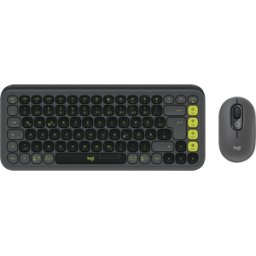 LOGITECH POPICSW - Combinación teclado/ratón, Bluetooth, negro-verde