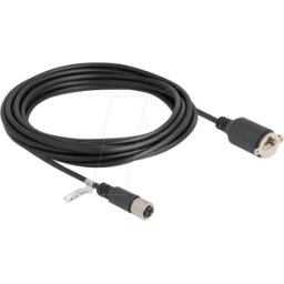 DELOCK 80463 - Cable M12 Codificado X de 8 pines hembra a RJ45 hembra para inst