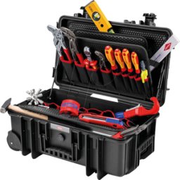 KNIPEX KN 00 21 33 S - Maletín de herramientas "Robust26Move" sanitario, 17 piez