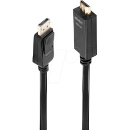 LINDY 36921 - Conector DP 1,2 a HDMI A, 4K/30Hz, 1,0 m..