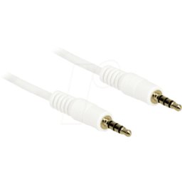 DELOCK 83441 - Cable de audio, conector jack de 4 pines de 3,5 mm, iPhone, 2 m