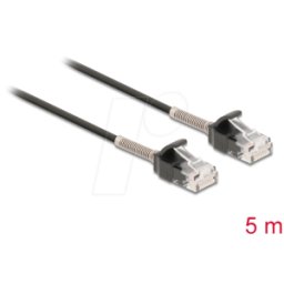 DELOCK 87021 - Cable de conexión RJ45 Cat.6a UTP 5 m negro