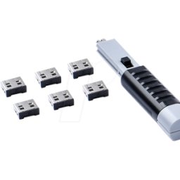 SMARTKEEPER SK UL03PKBK - Cerradura de puerto, USB tipo A, 6 piezas, con llave, negro