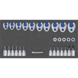 MATADOR MAT 8164 3093 - Juego de llaves de vaso, 3/8", 28 piezas