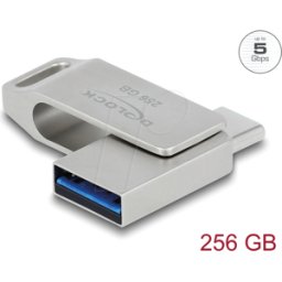 DELOCK 54008 - MEMORIA USB, USB 3.2, 256 GB, USB C/USB-A.