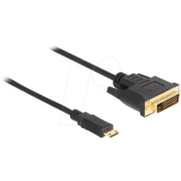 DELOCK 83582 - Delock Cable HDMI Mini-C macho > DVI 24+1 macho de 1 m