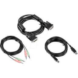 TRENDNET TRN TK-CD10 - Juego cables KVM, DVI, USB, audio, 3 m