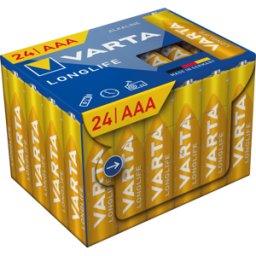 VARTA VAR LL AAA 24X - Longlife, batería alcalina, AAA (Micro), paquete de 24