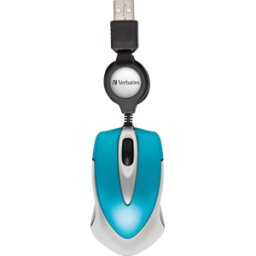 VERBATIM 49022 - Ratón (ratón), con entrada de cable, USB, azul