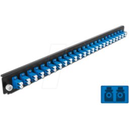 DELOCK 43357 - Panel frontal de caja de empalmes de 19", 24 puertos, LC Duplex,