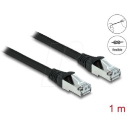 DELOCK 80134 - Cable de red RJ45 Cat.6A S/FTP PUR de Exteriores de 1 m negro
