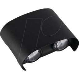 OPTONICA OPT 7407 - Lámpara de pared, 4 W, 3000 K, 380 lm, negro, IP 65