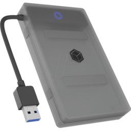 ICYBOX ICY IB-AC603B-U3 - Carcasa externa SATA HDD/SSD de 2.5", USB 3.0, adaptador