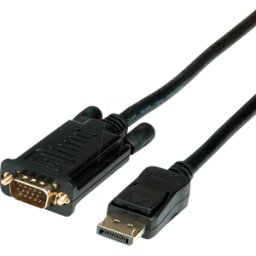 ROLINE 11045970 - Cable, DP macho > VGA macho, 1 m, negro