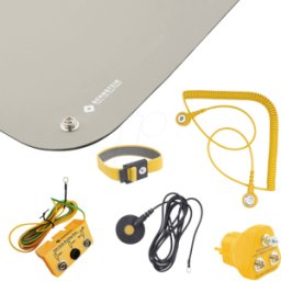 BERNSTEIN BERN 9-361-B - Kit de manejo ESD, estera, pulsera, cable, enchufe de puesta a t