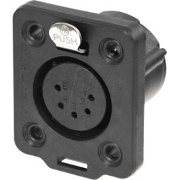 NEUTRIK NC5FDX-T - Conector hembra de montaje en panel XLR de 5 vías TOP