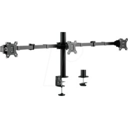 LOGILINK BP0107 - Soporte para monitor, 3 pantallas, 17" - 27", 380 mm, montaje en