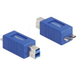 DELOCK 67215 - Adaptador USB 3.0, B macho > Micro-B macho, azul