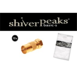 SHIVERPEAKS SHVP BS85321-10G - Conector IEC a F-plug, chapado en oro, ZZF-10 piezas